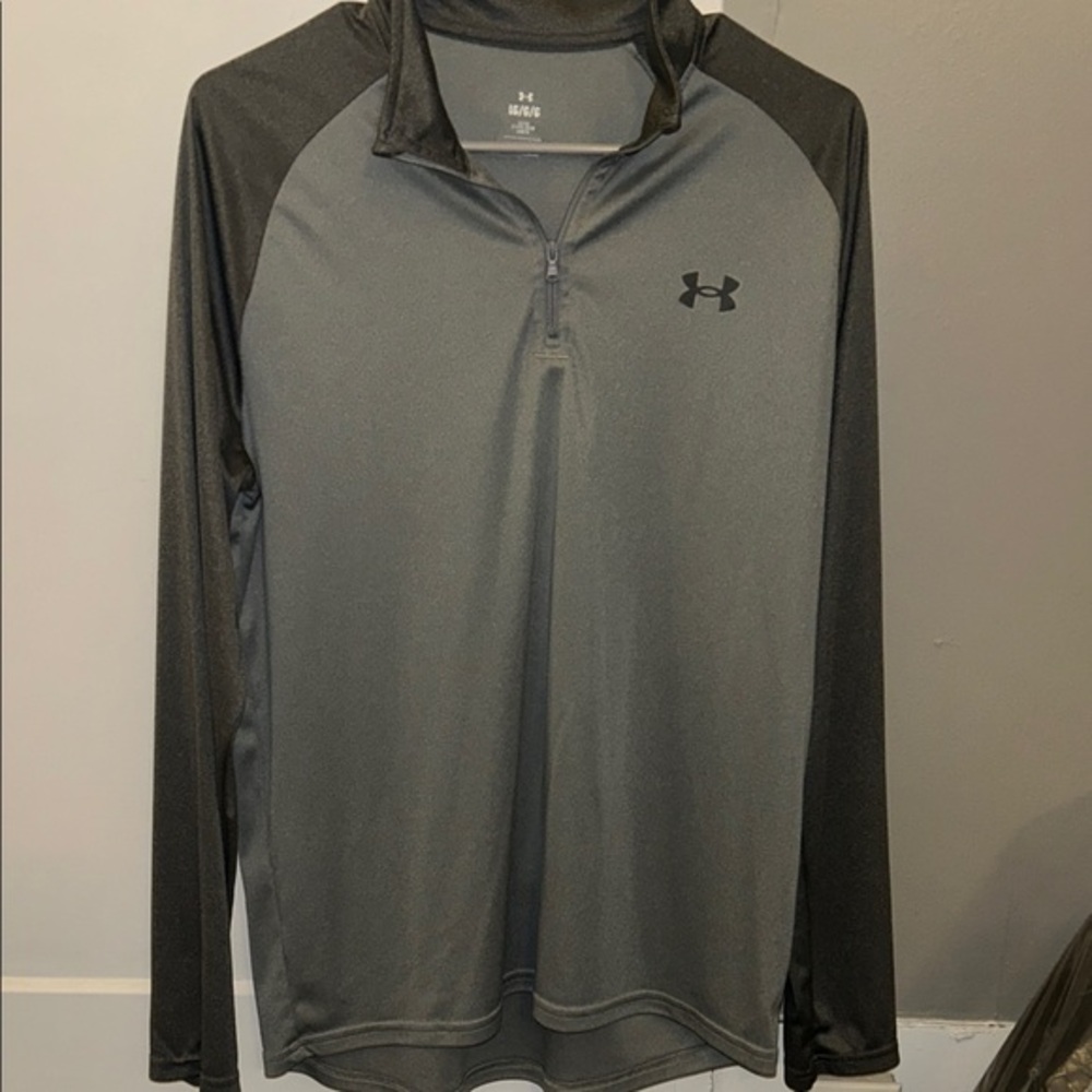 Men’s Under Armour Half Zip Pullover Gray - Large